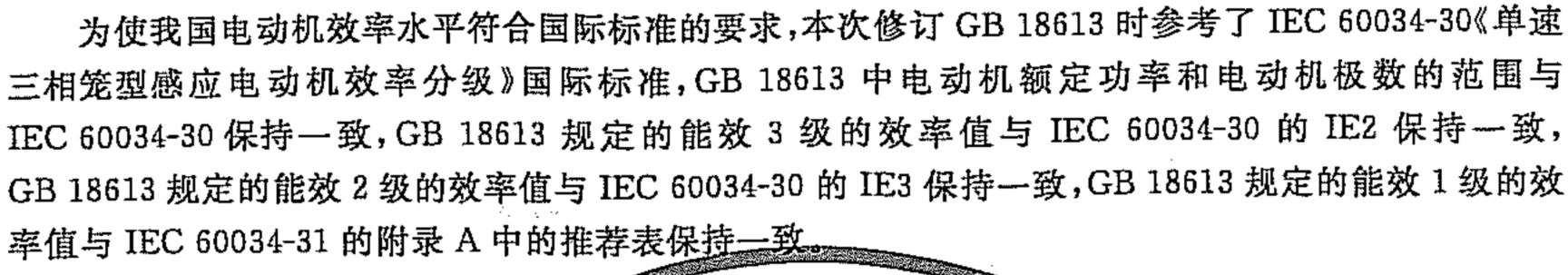 中小型三相異步電機(jī)能效法規(guī)