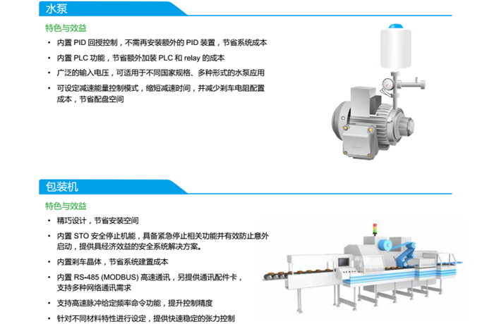 台达MH300变频器在水泵与包装机械上的应用